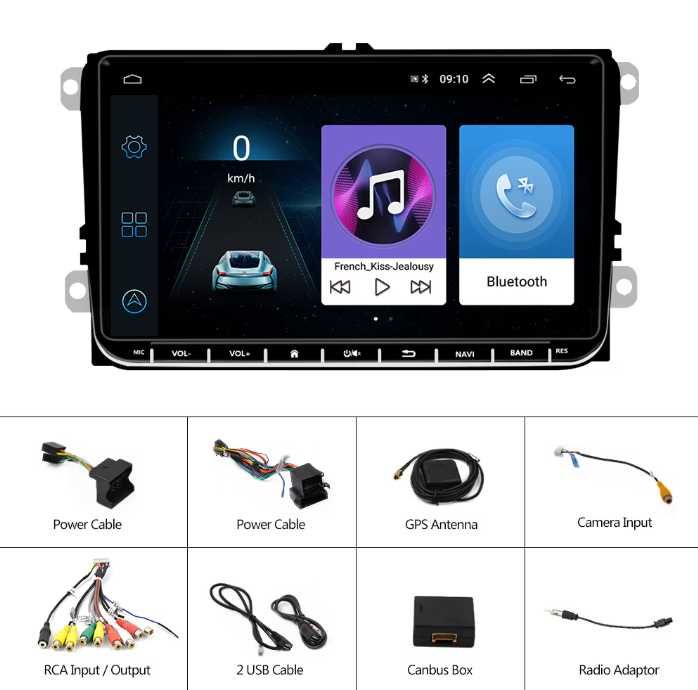 9-инч мултимедия за VW Golf 5, 6, Polo Passat Android 13, CarPlay 4/64