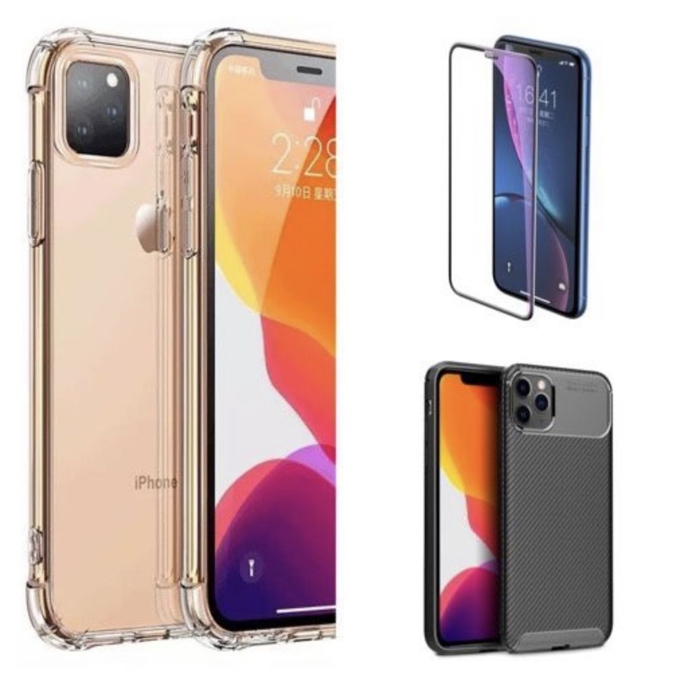 Iphone 11 PRO MAX Pack Full Husa Silicon + Folie Sticla Tempered 9H