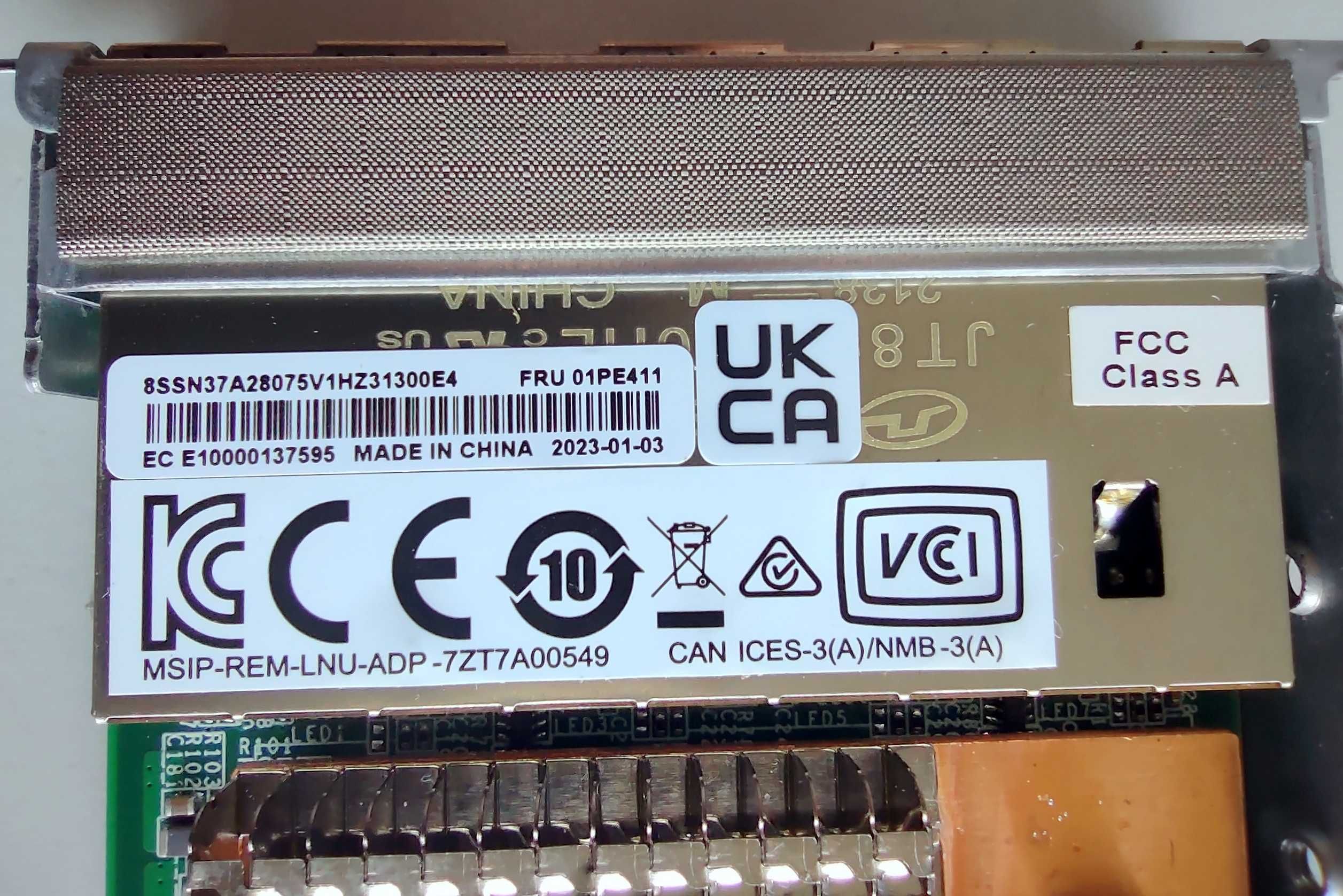 10Gb Lenovo Intel X722 LOM QP RJ45 01PE411 7ZT7A00549 Мрежов Адаптер