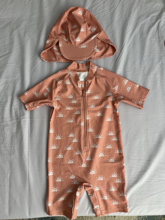 Costume baie intregi + sepci Next, UPF 50+, 98 si 104 cm, 3-4 ani