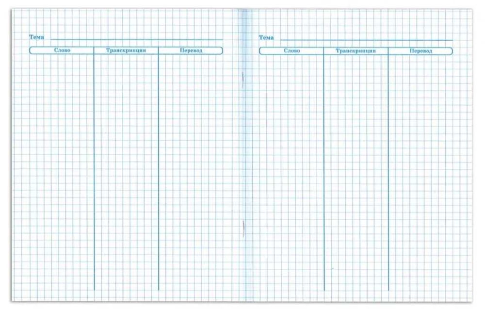 Тетради для записи иностранных слов. 48 листов.