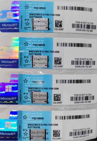 Бессрочный НАКЛЕЙКА ключ Windows 10PRO бессрочный лицензия