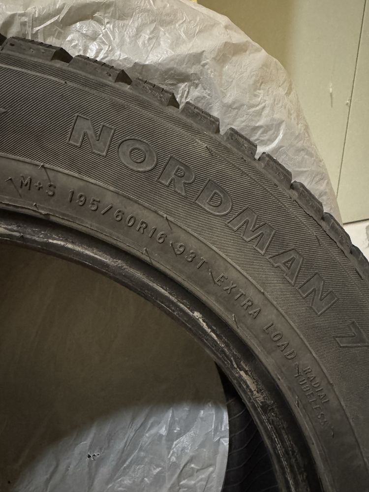 Шины Nokian Nordman 7 шипованные 195/60/R16