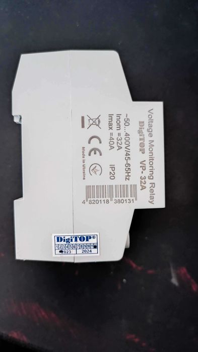 Releu de protectie tensiune monofazat 32A DigiTop VP-32A