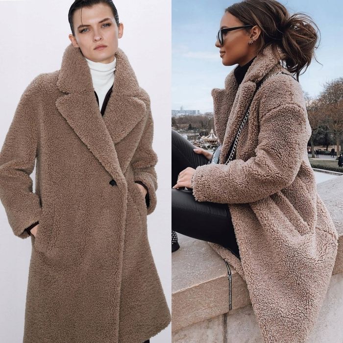 Palton blana Zara winter edition