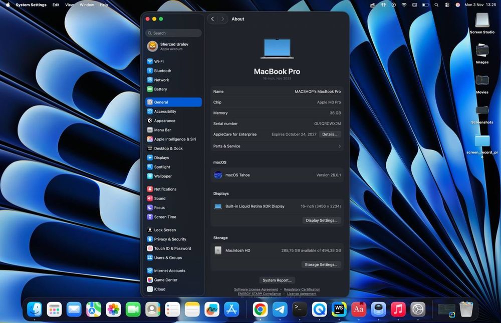 macbook pro m3 pro 36/512 (16 inch)