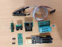 Kit CH341 flash EEPROM 24/25 cu cleste SOP8,SOIC8