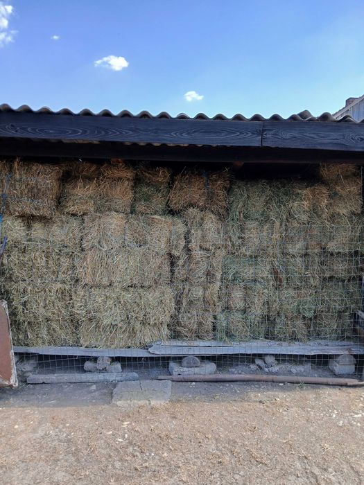 Vând cărucior pentru copii și baloți de fân și o claie