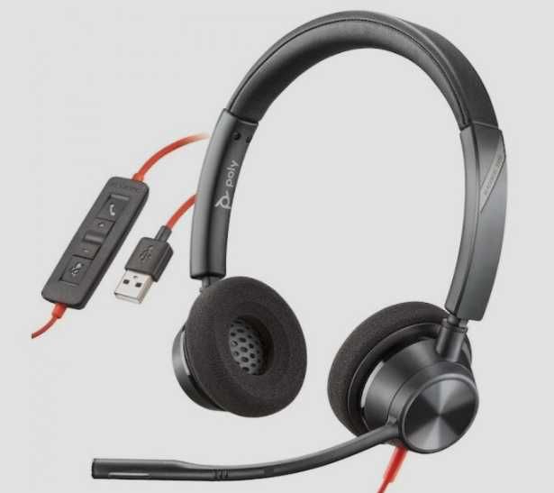 Casca Poly Blackwire 3320 cu fir, Binaural, On-Ear, USB-A