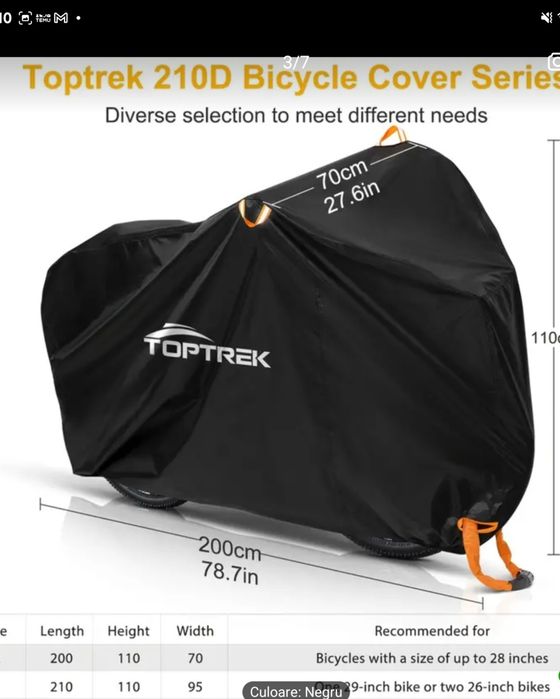 Husa protectie bicicleta scutere Toptrek.