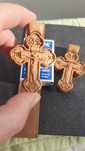 Vand cruci cruciulite pectorale sculptate, lemn masiv stejar natural 5