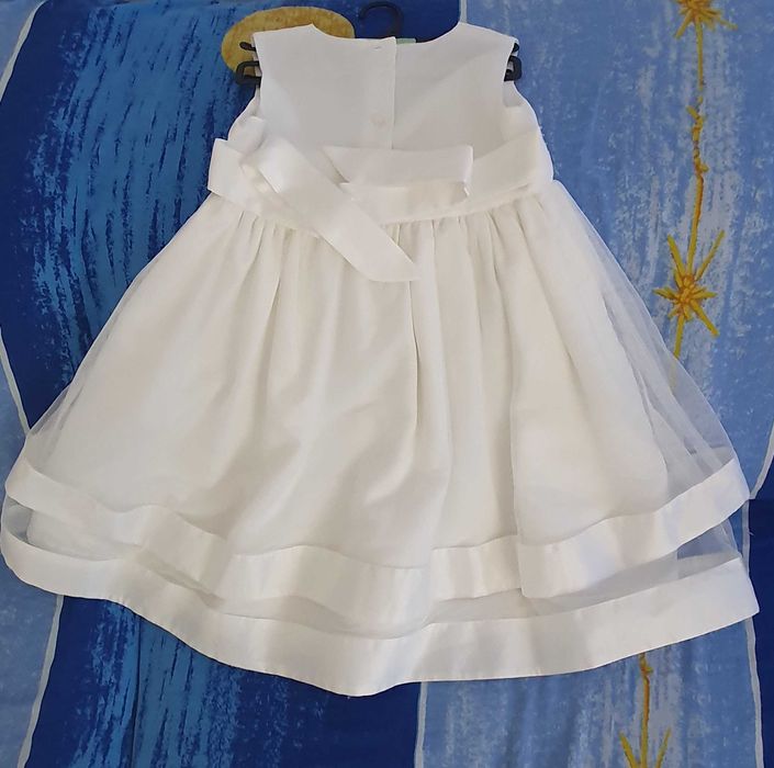 Rochie alba 3 ani pt  petrecere, nunta, botez, zi de nastere