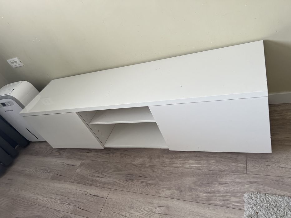 Comoda TV MDF cu 2 sertare Alba