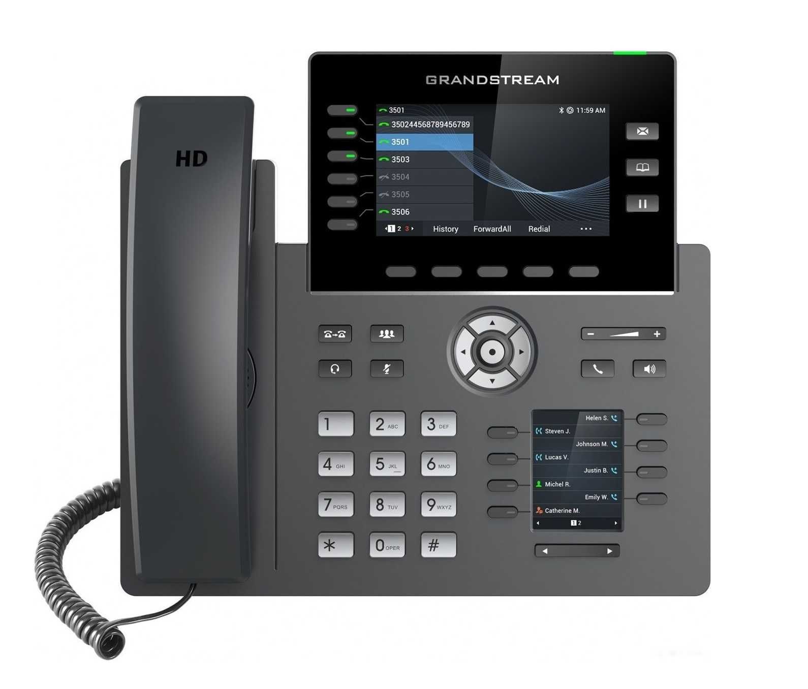 IP телефон Grandstream GRP2616, 6 SIP, LCD, PoE, LAN, USB, Wi-Fi
