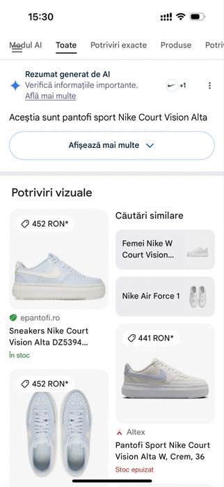 Vand Nike urilizati Sneakers Court Vision Alta DZ5394 Albastru