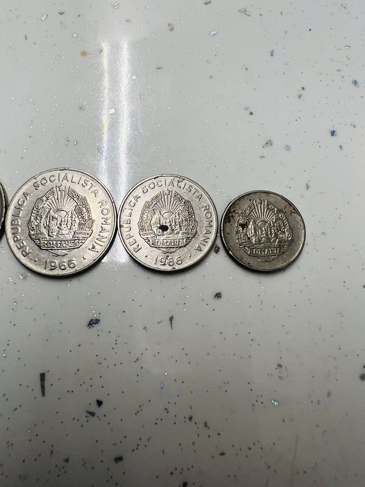 Monede 1966 (3lei,1leu,25,15,5 bani)
