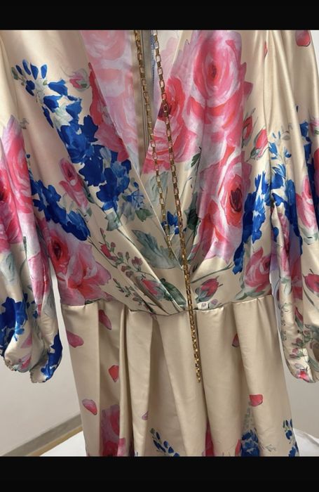 Rochie satin inflorata S