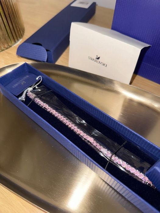 Swarovski Brățară Tennis Matrix Roz