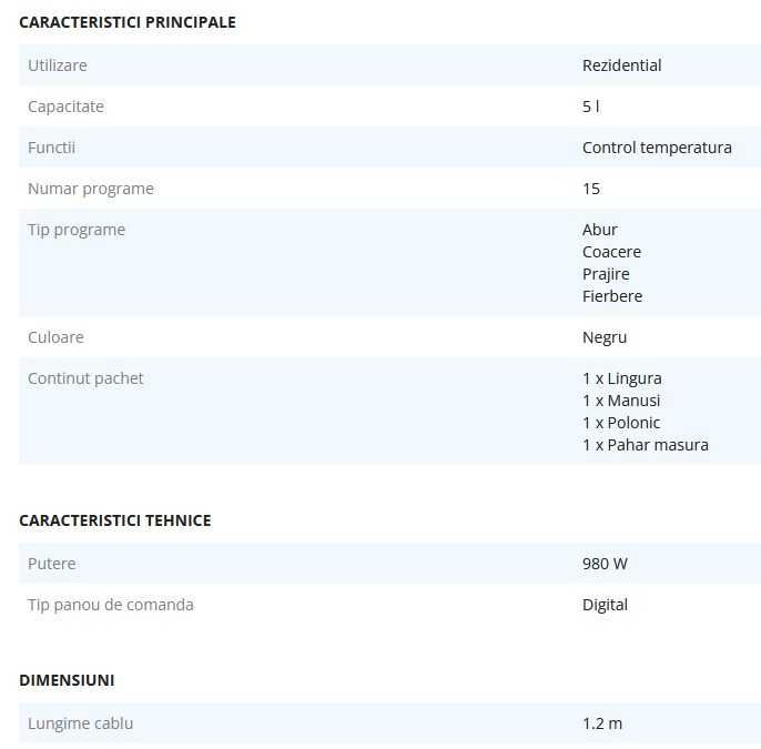 Multicooker Philips HD3167/70, 980 W, Capacitate 5 l
