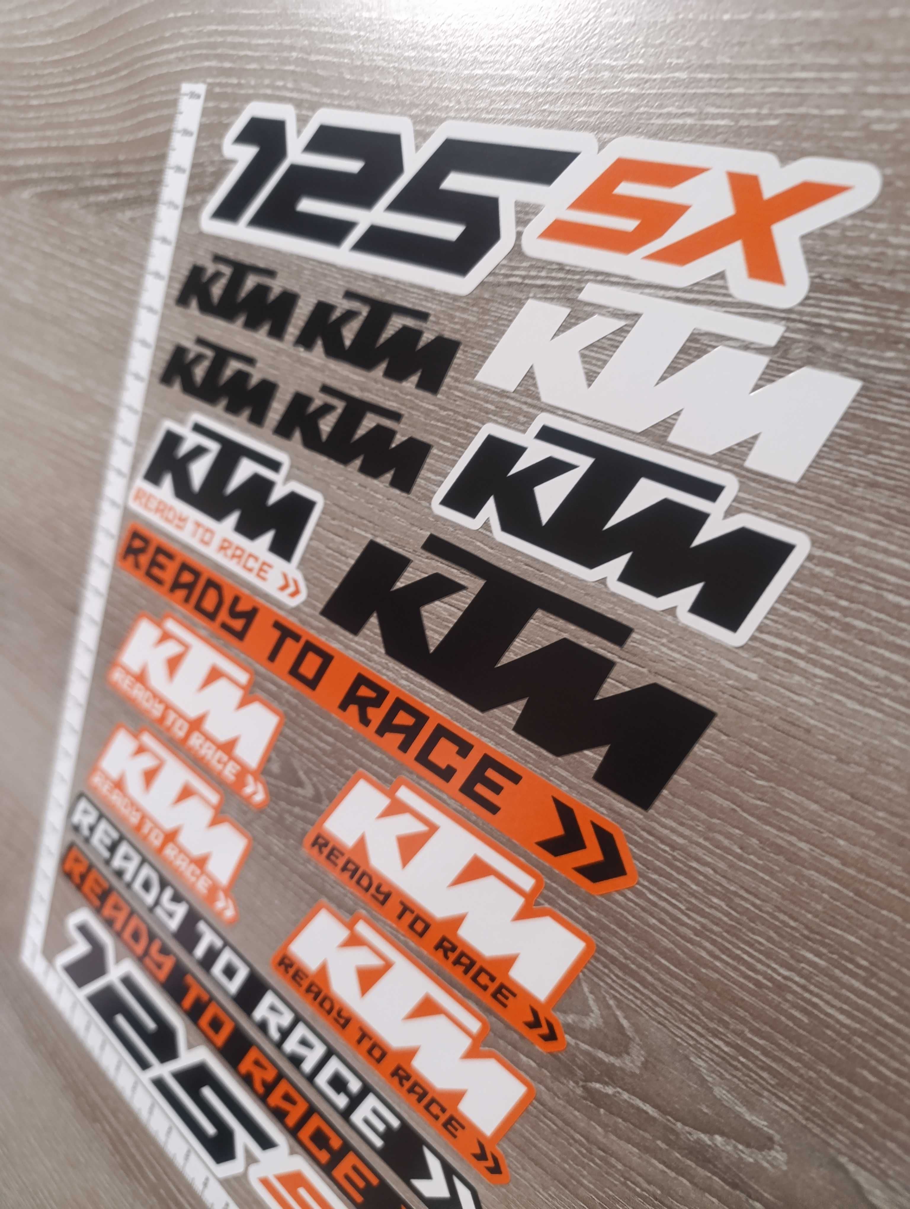 КТМ стикери - 17бр. KTM 125 SX - лист А4