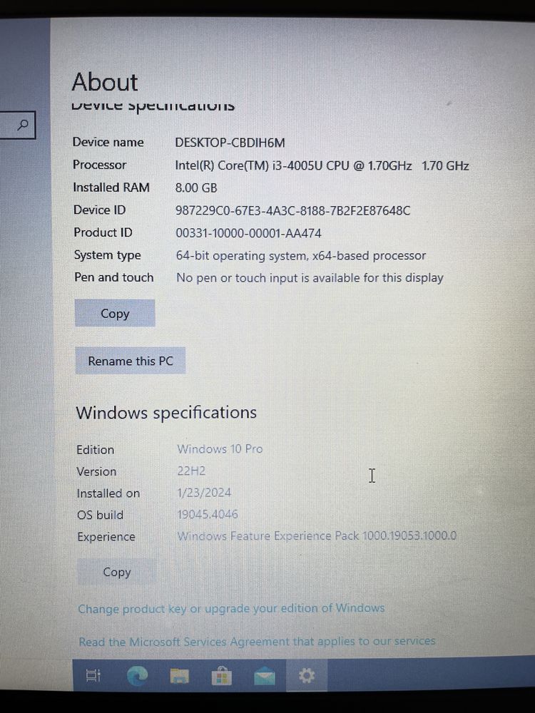 laptop Toshiba i3 8gb ram