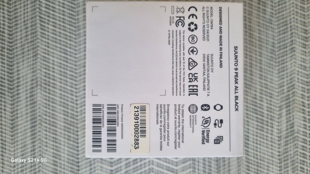 Sunnto 9 Peak black
