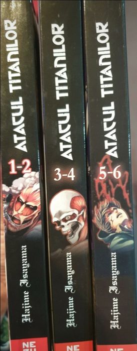 Atacul titanilor omnibus 1, 2 și 3 manga în română