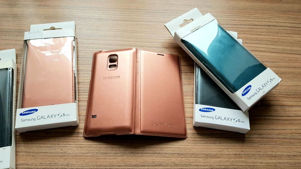 Husa Originala Samsung Galaxy S5 Mini Flip cover noua,Piele