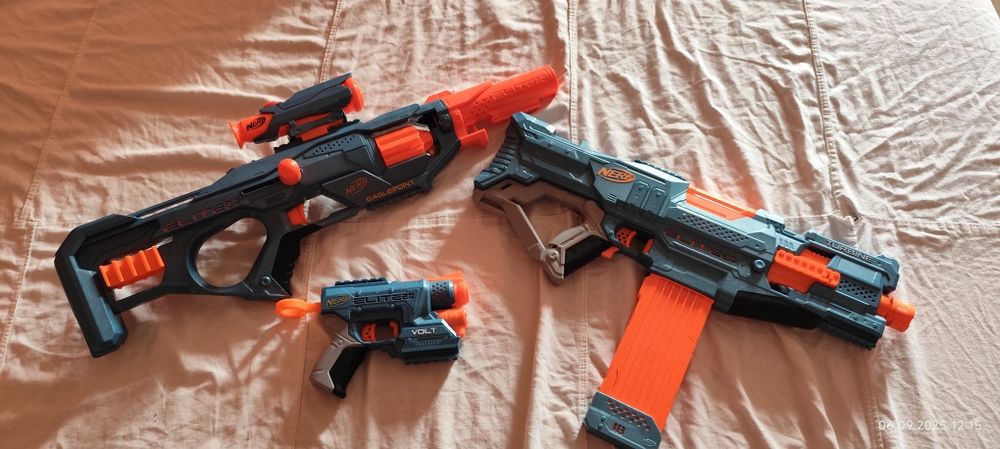 NERF Комплект: 3 Бластера Elite 2.0 (Eaglepoint, Volt, Turbine CS-18)