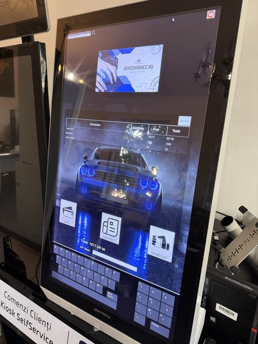 Kiosk self-order complet — 32″ cu scanner & software inclus