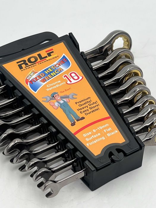 Набор ключей комбинированных 8-19 мм 10 предметов ROLF TOP-10PCS