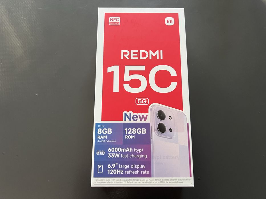 Продавам Xiaomi Redmi 15C 128/8GB-НОВ