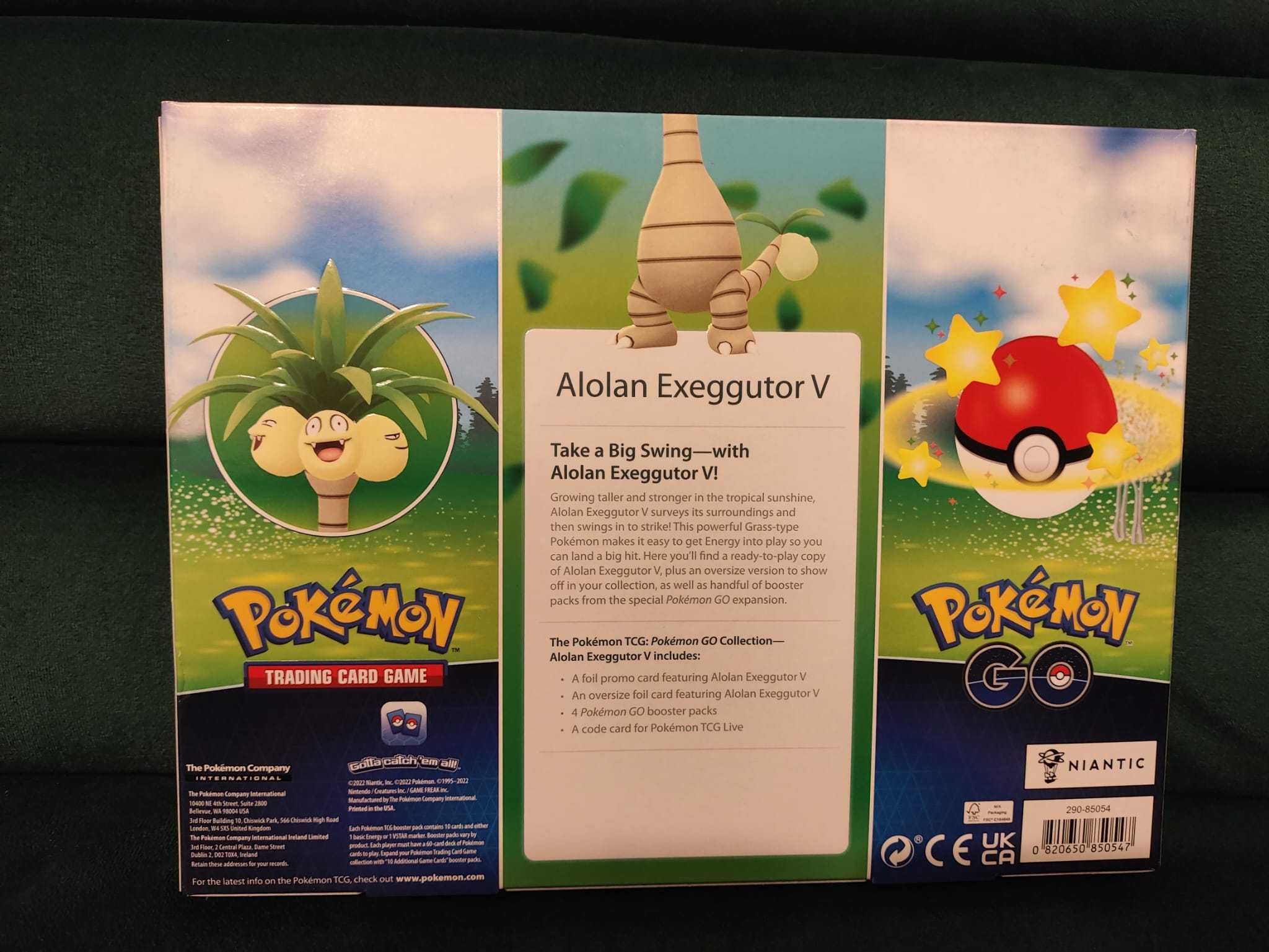 Carti Pokemon GO Alolan Exeggutor V Cutie NOUA de Colectie TCG Engleza