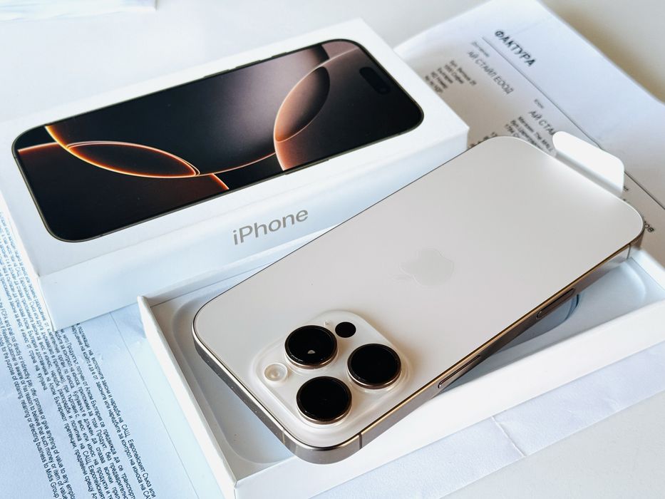 Iphone 16 Pro 128GB Desert Titanium Гаранция 1 година