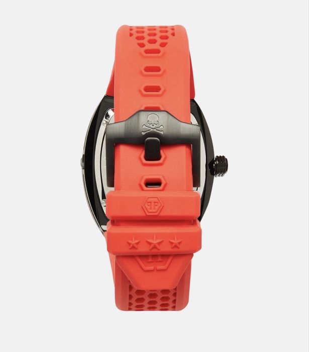 Philipp Plein „The Skeleton Sport Master” (Red Silicone Strap)