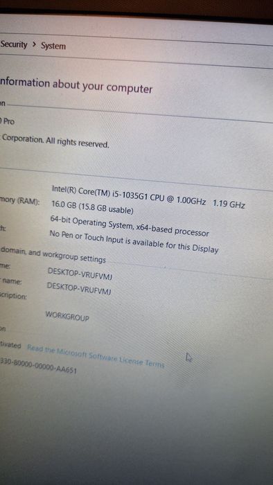 Laptop HP i5 gen 10 cu 16GB Ram Ssd