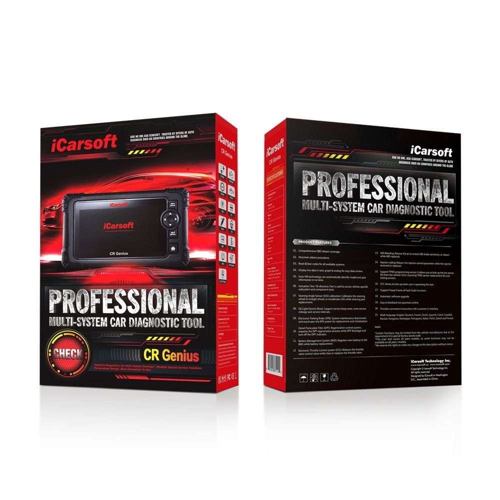 iCarsoft CR Genius – Професионална мулти-маркова OBD2 диагностика