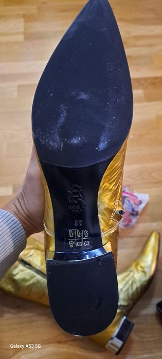 Vand Cizme piele aurii