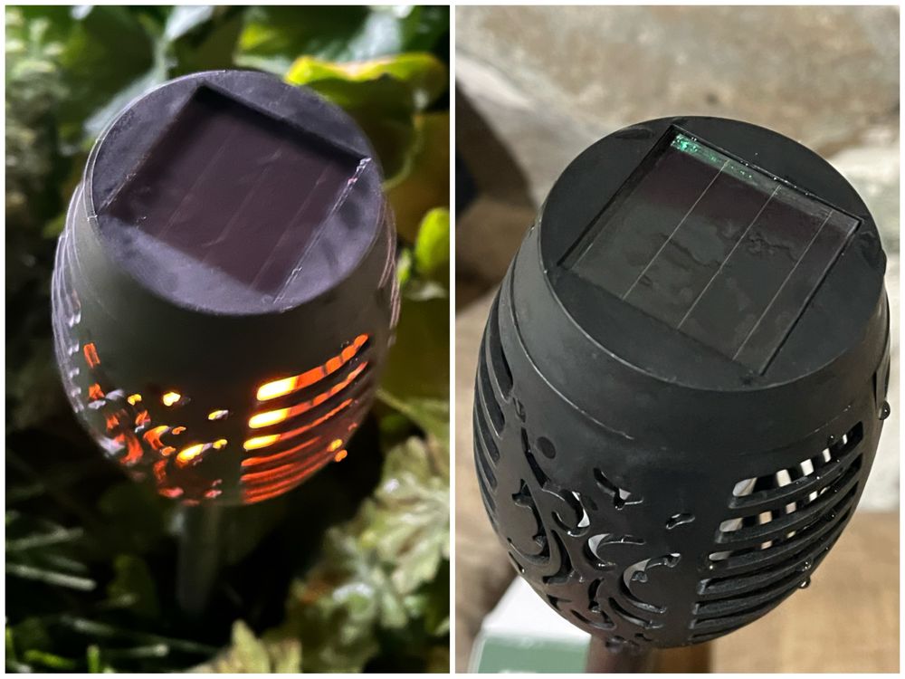 Соларна LED лампа факла градинска  с ефект на пламък Solar Light fire