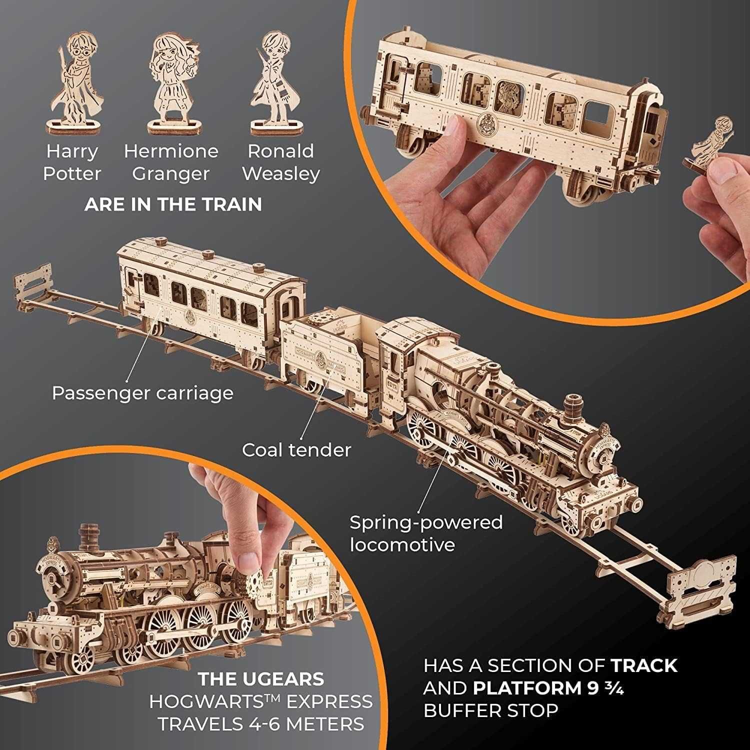 Harry Potter Hogwarts Express Tren din lemn de construit - Puzzle 3D