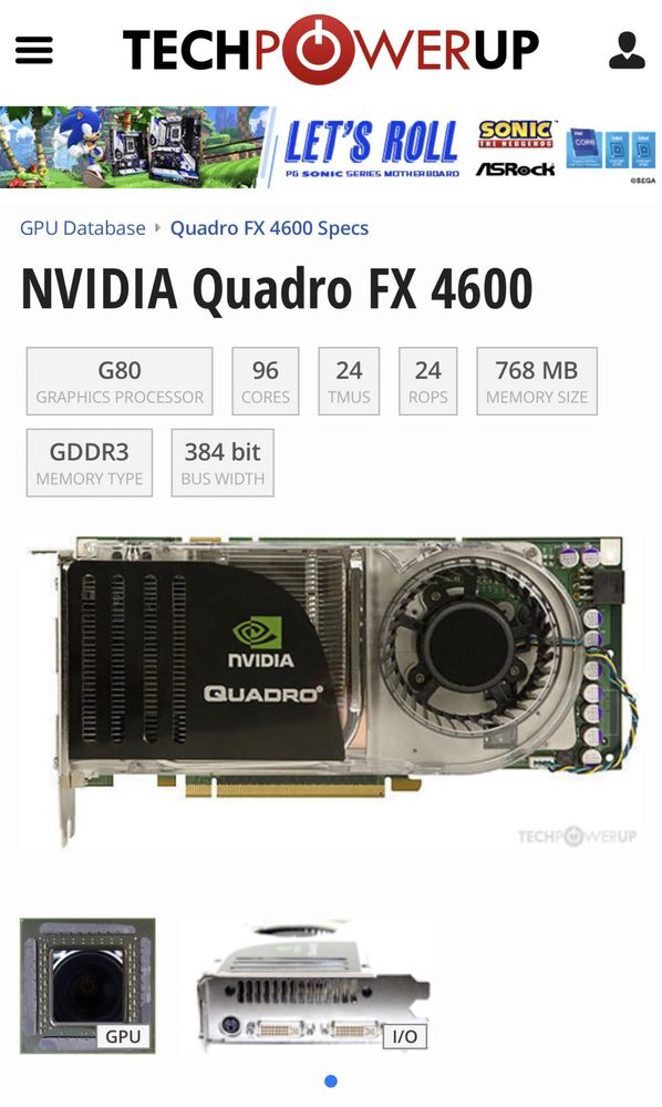 Видео карта NVIDIA Quadro FX 4600