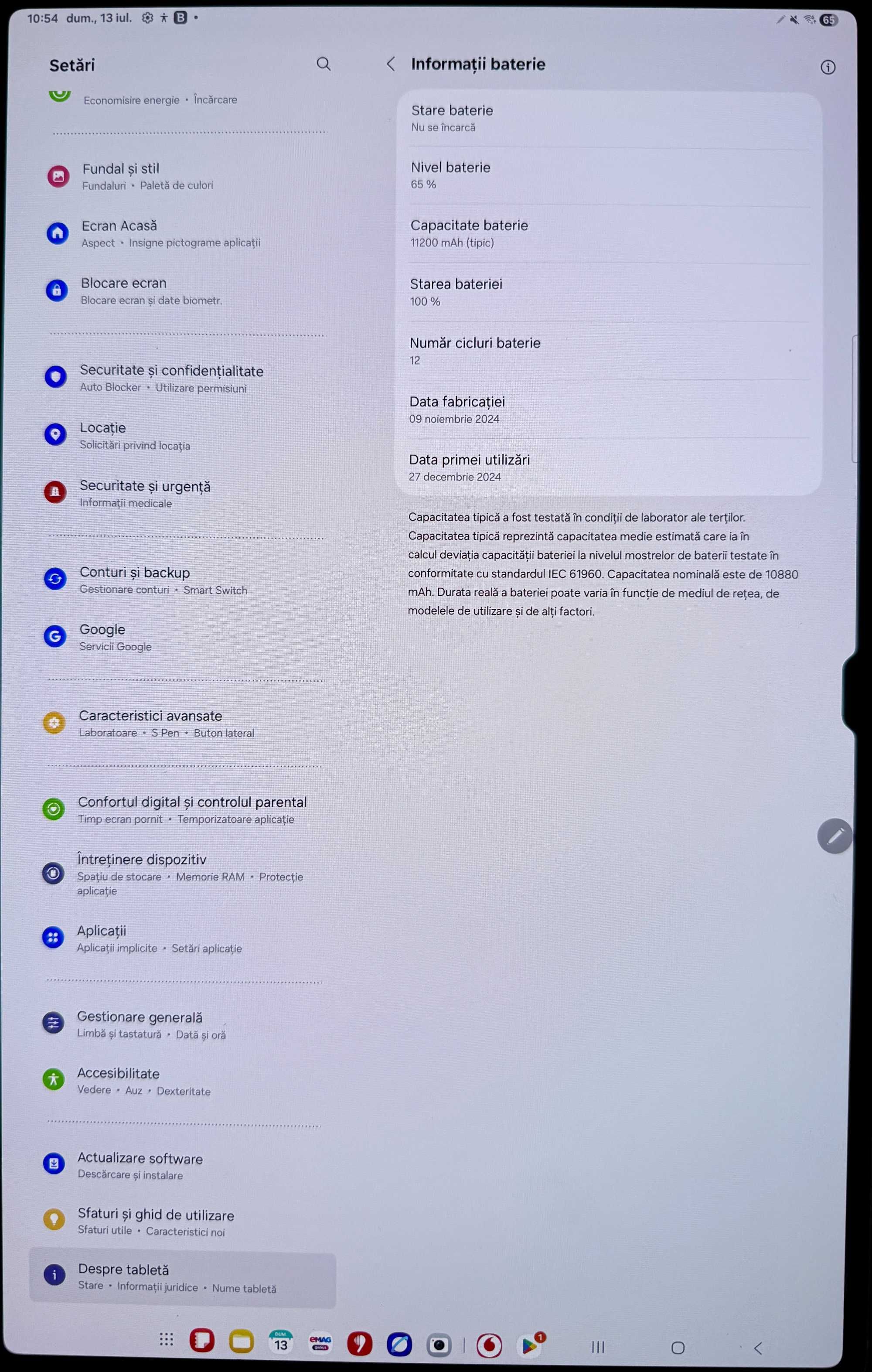 SAMSUNG Galaxy Tab S10 Ultra, 14.6", 256GB, 12GB RAM, Wi-Fi, Gray