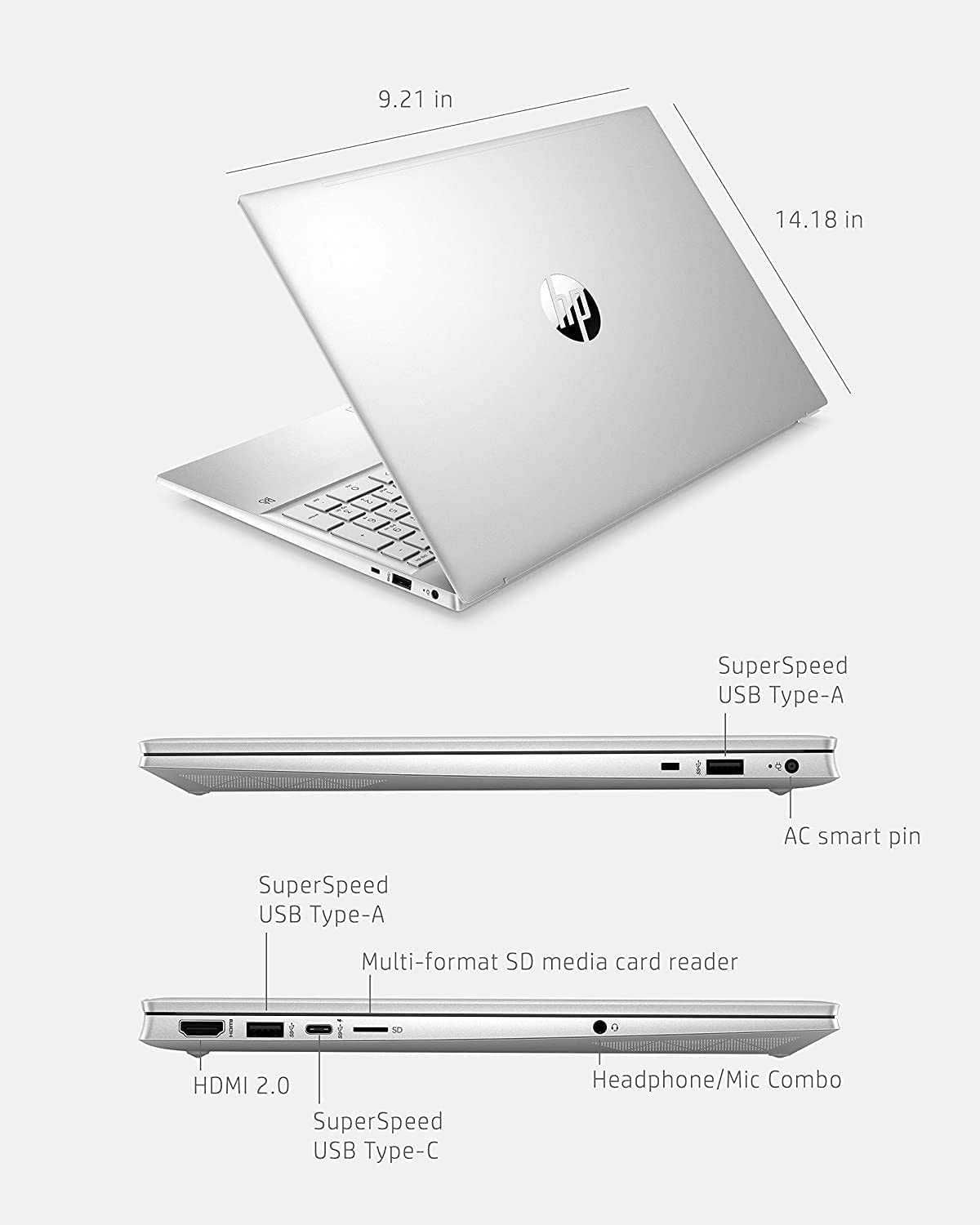HP Pavilion, 15,6  Full HD iPS  AMD Ryzen 7 7730U, 8 ГБ 512 ГБ