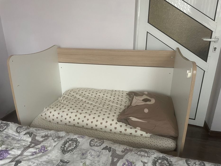 Легло   60 X 120 CM, БЯЛО СВЕТЪЛ ДЪБ