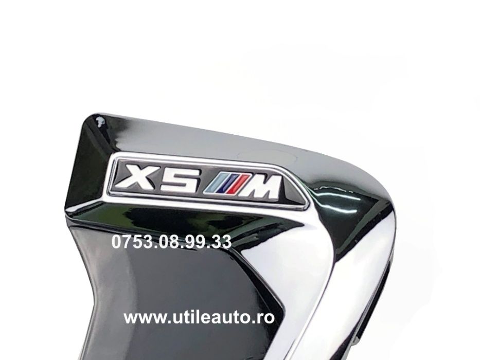 Set 2 Ornamente Laterale Ventilatie Aripi BMW X5 M F15 2014+ Chrome