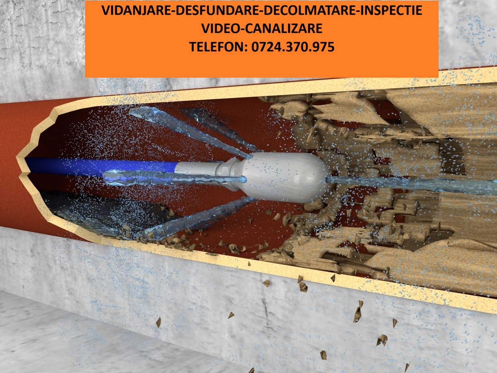 Vidanjare Desfundare Spalare Canalizare Subsol