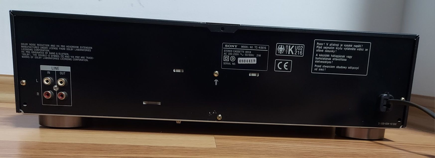 Deck casetofon sony tc k661s