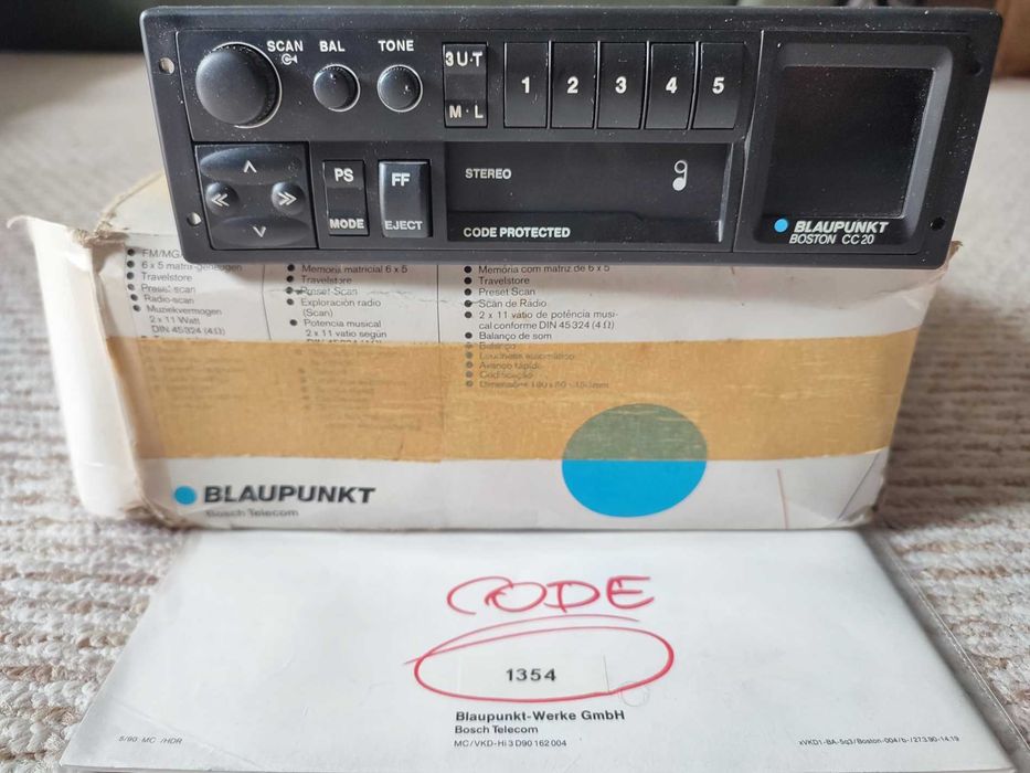 Player vintage auto Blaupunkt Boston cc20