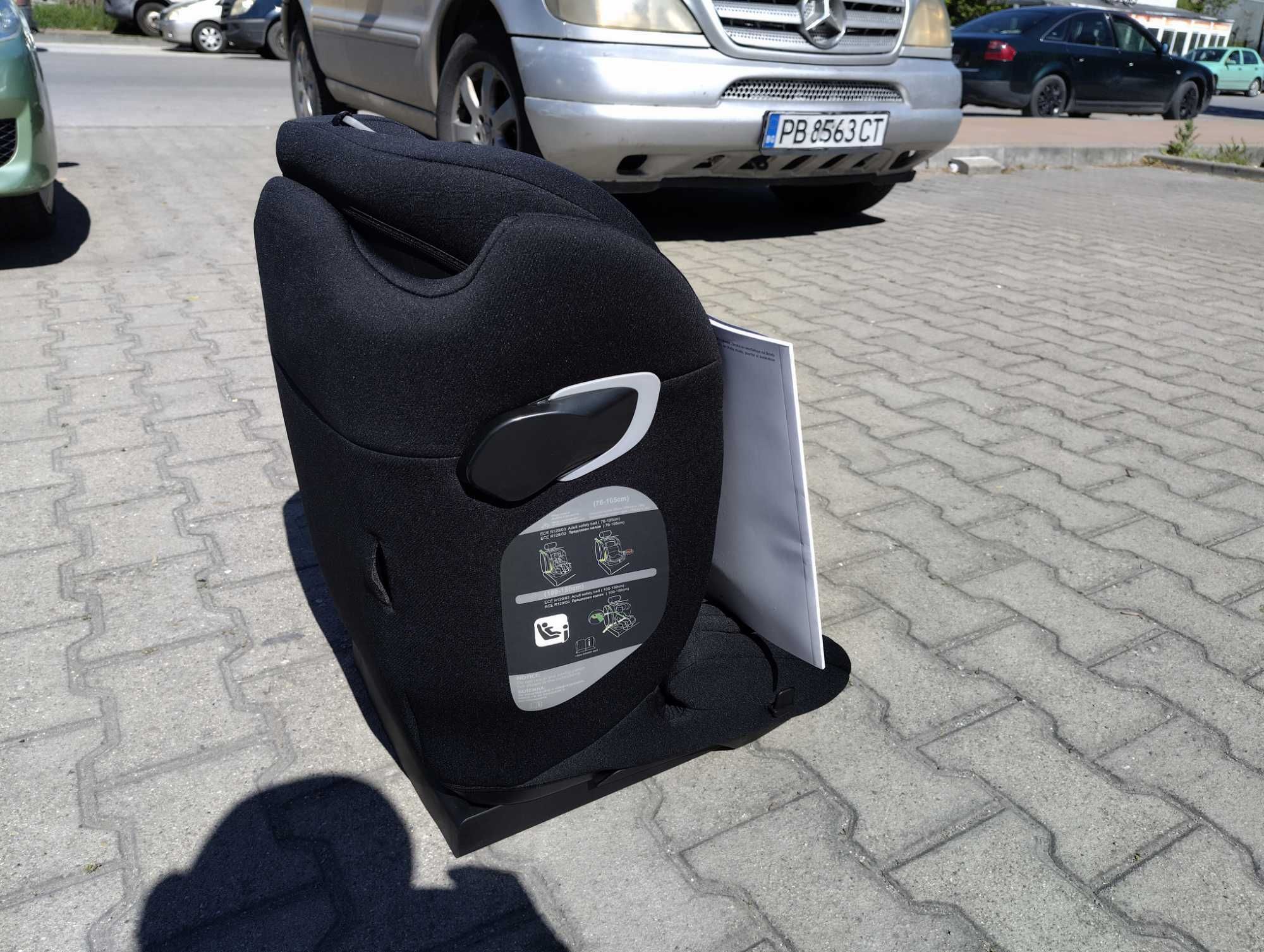 MONI Стол за кола с поставка FALCON 76-150см черен