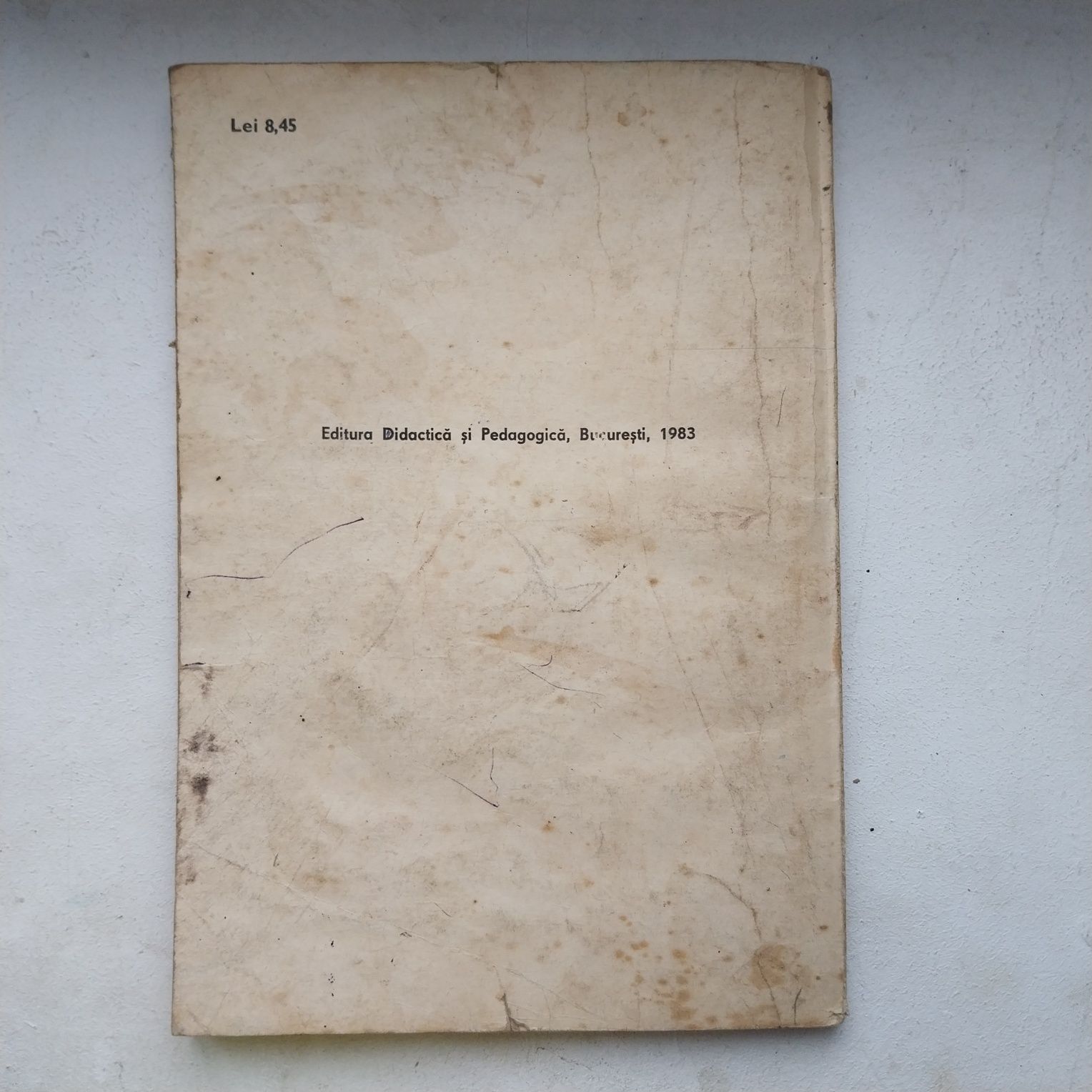 Manual pt clasele a X-a (1983)  și a XII-a (1986)